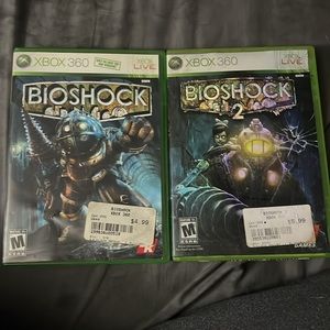 Bioshock 1 & 2 disk for Xbox 360 & Xbox live